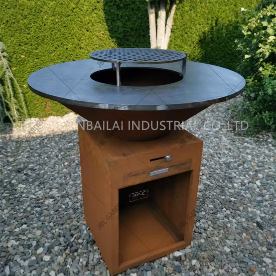 Fogueira de metal Corten mais vendida da Amazon com churrasqueira