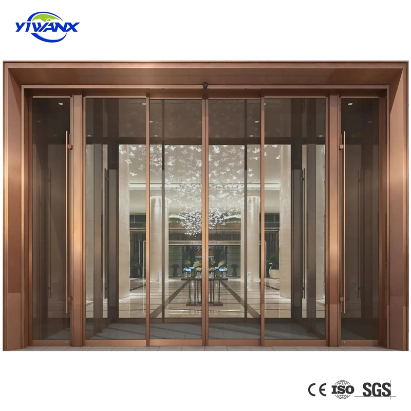 High Quality Industrial Hotel Commercial Auto Automatic Operators Interior Aluminium Glass Sliding Door