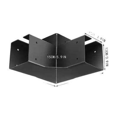 Suporte de pérgula de metal 4X4 6X6 de 3 vias em aço de alta qualidade para serviços pesados